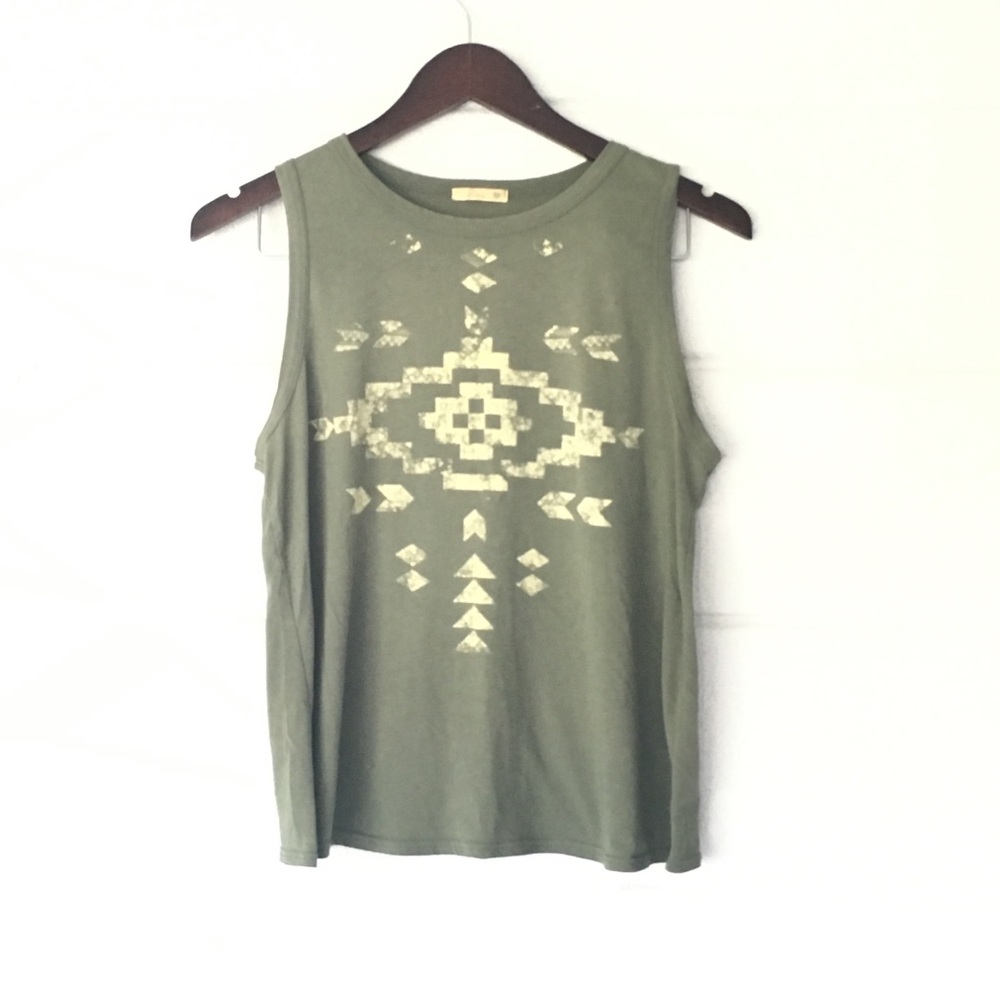 Tribal Pattern Tank Crop Top